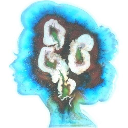 DIY Crafts Human Head Series Epoxy Resin Mold Keychain Pendant Silicone Mould