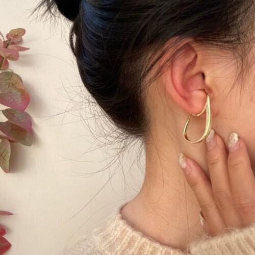 TIMEONLY Minimalist Paperpin Matal CZ Zircon Clip Earring for Women Ladies Statement Charm Earring Anniversary Gifts Jewellery