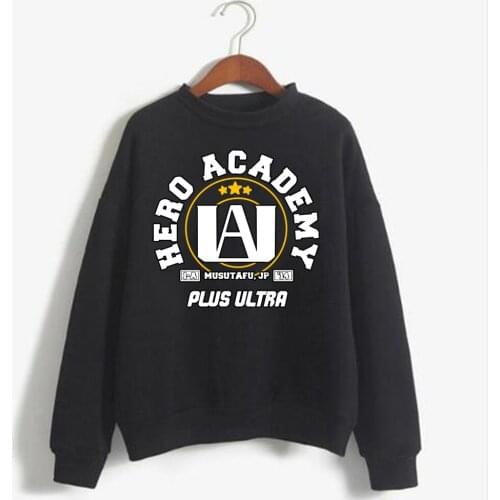 Anime My Hero Academia Hoodie Pullover Sweatshirts Long Sleeved Striped Pullover Tops Harajuku Boku No Hiro Akademia
