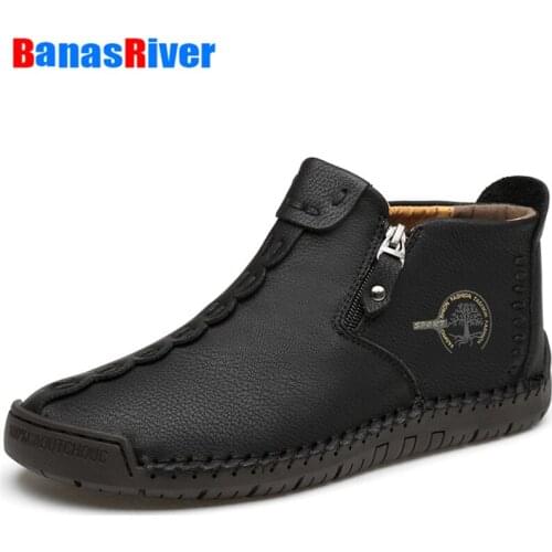 Outdoor Mens Fashion Short Boots Classic Lace Up Trendy Comfortable Non-Slip Casual Shoes Handmade Breathable Walking Driving