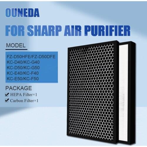 Air HEPA and Carbon filter FZ-D50HFE FZ-D50DFE for SHARP KC-D40 KC-G40 KC-D50 KC-G50 KC-E40 KC-F40 KC-E50 KC-F50 air purifier
