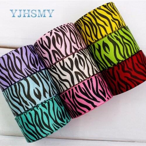 YJHSMY H-17408-1183,10 yards,25 mm ripple Ribbon Thermal transfer Printed grosgrain Wedding DIY Accessories materials gift wrap