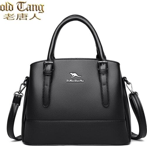 OLD TANG Fashion Solid Color Pu Leather Shoulder Bags for Women 2020 New Autumn and Winter Ladies Handbags Casual Crossbody