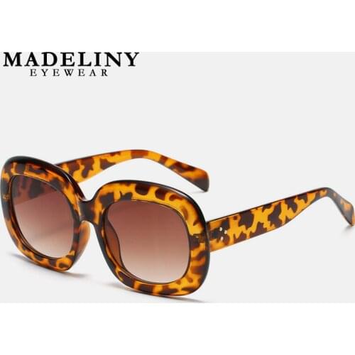 MADELINY Brand Square Sunglasses Woman Oversized Black Style Shades For Women Big Frame Fashion Sunglasses Female Glasses MA396