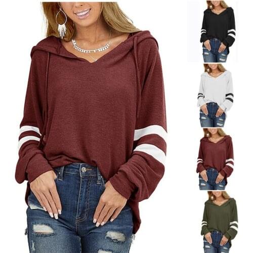 2021 Autumn Winter Womens Sweatshirts Solid Color Drawstring Hooded Long-Sleeved Loose Top Casual Pullover T-Shirt Clothing