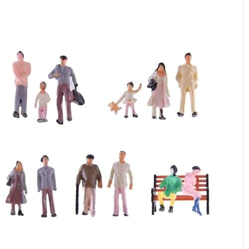 1/300 Architectural Scale Model Figure Plastic People Landscape Train Building Layout Diorama Making Character Miniature Statue