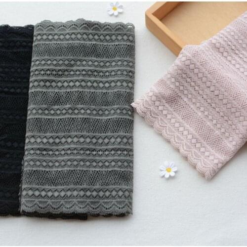 1 Meter 4 Styles Elastic Bilateral Lace Fabric French Hollow Underwear Stretch Lace Trim DIY Lingerie Hometextile Accessories
