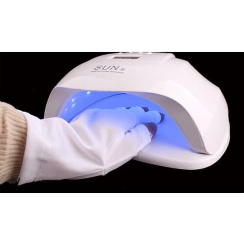 ELECOOL 1 Pair Fabric Anti UV Protection Glove Nail Art Gel Anti UV Glove UV LED Lamp Nail Dryer Light Radiation Protection