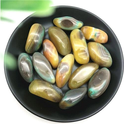 100g 30-50mm Natural Agate Crystal Tumbled Stone Healing Crystals Reiki Specimen Natural Stones and Minerals
