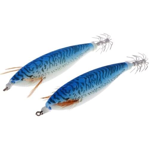 2 Pcs 11 cm/14.7g Squid Cuttlefish Lure Hook Lifelike 3D Eyes Specially-Designed Shrimp Shape Bionic Fake Fish Bait Dropshipping