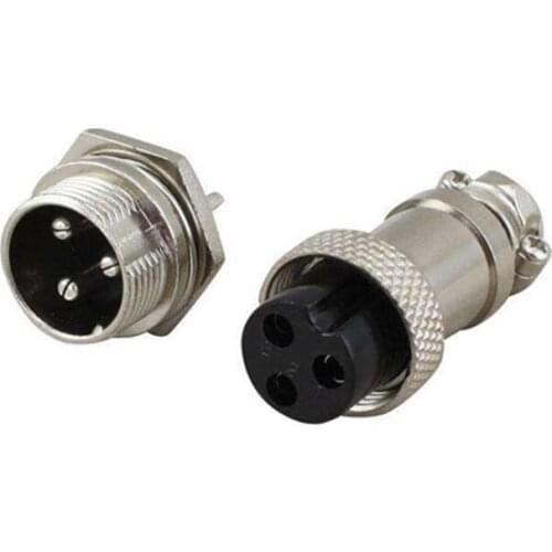 2 pcs 3 Pin GX16-3P Plug Connector of Welding Machine Control Line Fast Joint