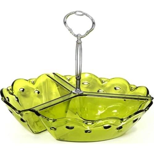 3'Lü Green Perforated Confectionary Bowl