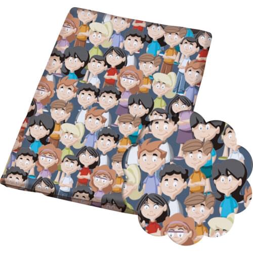 50*140Cm Cartoons Patroon Polyester Katoen Patchwor Gedrukt Voor Tissue Kids Home Textiel Voor Naaien Pop Jurk gordijn