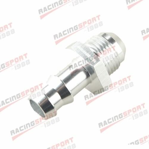8AN AN8 AN-8 To 1/2" Barb Aluminum Straight Fitting Adapter Fuel Line Silver