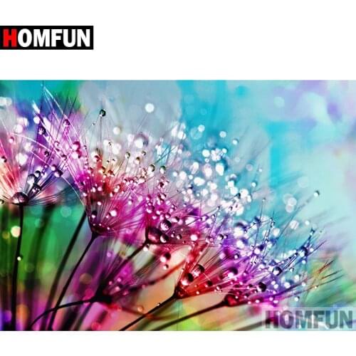 HOMFUN Full Square/Round Drill 5D DIY Diamond Painting "Colored flowers" Embroidery Cross Stitch 5D Home Decor Gift A07778