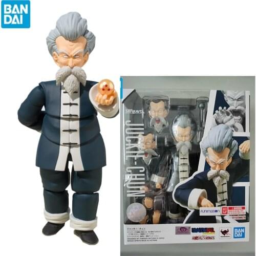 Original BANDAI Anime Figure SHF Dragon Ball Z Jackie Chan Master Roshi Kame Sennin Anime Action FiguresToys Figurine Model Doll