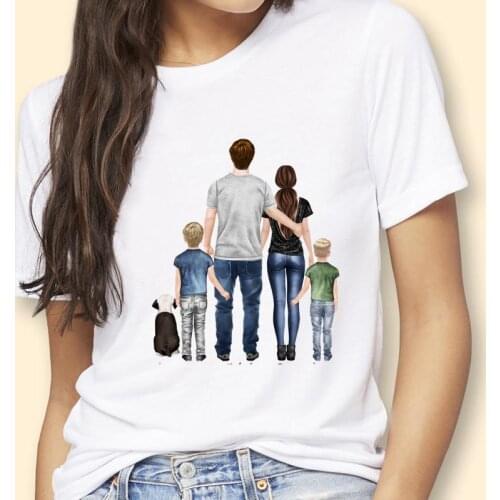 Women Happy Sweet Clothing Family Mother Mom Mama Fashion Graphic Tshirt T-Shirt Lady Cartoon Female Tops Tees Print Clothes