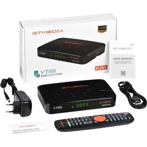 GTMEDIA V7Pro TV Satellite Receiver V7 Pro USB Digital Top Box 1080P Decoder TV Box for DVB-S2 T2 H.265 Upgrade Freesat V7Plus