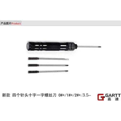 Freeshipping GARTT Tool Multifunctional HEX Drive 4 IN1 0#+/1.0#+/2.0#+/3.5#- For RC Helicopter Airplane