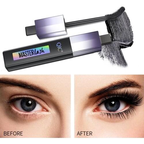 Curved mascara, wide-angle rotation, waterproof, long, warped, non-blocking 4D mascara