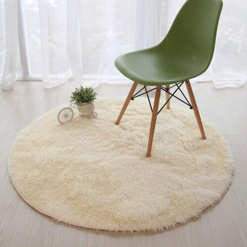 Indoor Doormats Silk Carpet Circular Floor Mat Living Room Sofa Tea Table Bedroom Bedside Foot Mat Computer Chair Mat Polyester