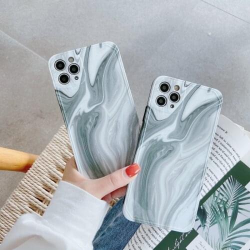 Fashion Coloured glaze Marble Soft Phone Case For iphone 12 Mini 11 Pro MAX X XR XS MAX SE 2020 7 8 Plus Shockproof Back Cover