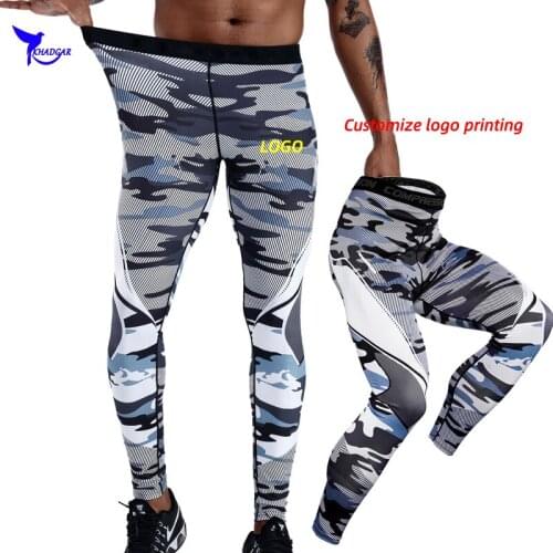 Custom LOGO Mens Compression Pants Running Tights Quick Dry Sport Fitness Leggings Gym Jogging Trousers Workout Yoga Bottoms