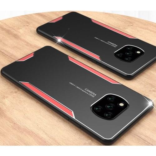 Luxury Armor Metal Frosted PC Back Shell For Xiaomi Pocophone Poco X3 NFC Phone Case Ultra-thin Anti-fall aluminum Cover