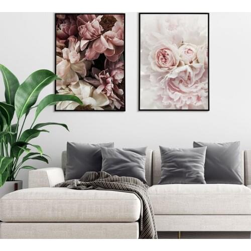 Roses Flowers Poster Nordic Canvas Painting Peonies Wall Art Pictures For Living Room Modern Home Decorative Prins On The Wall