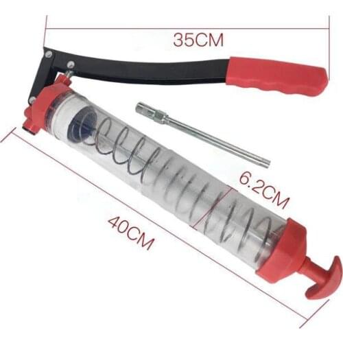 600CC Manual Oil Grease Gun Transparent Butter Syringe Vehicle Repair Lubrication Tool Kit For Car SUV Truck Excavator Forklift