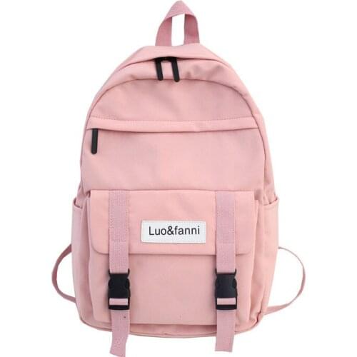 Raged Sheep Fashion Women Backpack for School Teenagers Girls Large Capacity Solid Color Shoulder Travel Bags Knapsack Mochila