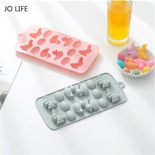 JO LIFE Silicone Cartoon Duck Bunny Eggs Cake Decoration Tool Bunny Chocolate Mold Jelly Gummy Candy Baking Mold