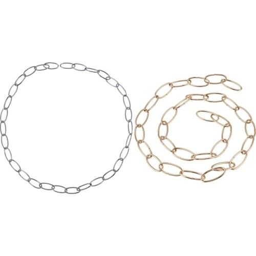 2x 1M Heavy Duty Chain for Vintage Chandelier Hanging Lamp,Pearl Black & French Gold