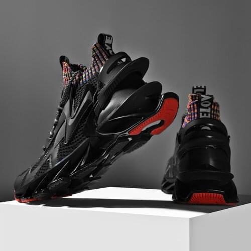 Trend Designer Men Sneakers Breathable Running Shoes for Men Patent Blade Sport Shoes Road Trainers Jogging Shoes Zapatillas