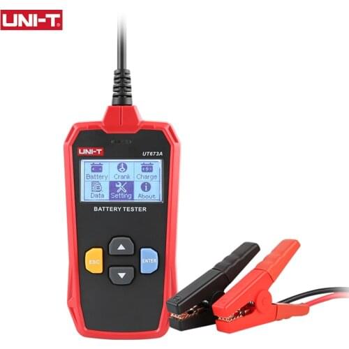 UNI-T Car Battery Tester UT673A UT675A 12V 24V DC Load Tester Capacity Meter Battery Checker Charging Circuit Cranking Test