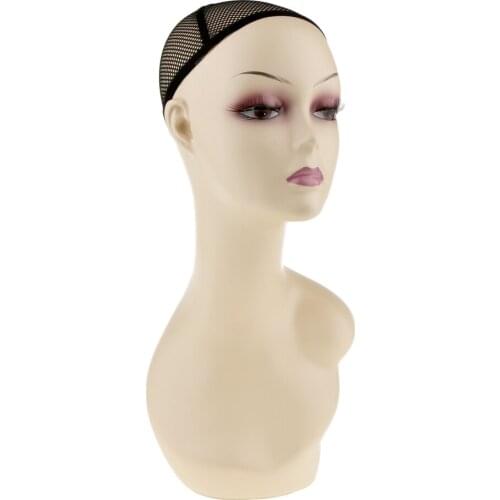 Female Plastic Mannequin Head Wig Hair Hat Display Model Stand Practical