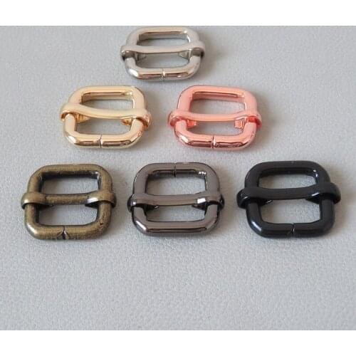1 Piece 15mm Webbing Metal Buckle Adjuster For Bag Backpack Handbag Straps Belt Loop Hardware Pet Dog Collar Clasp Accessory
