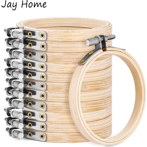 10-27cm Embroidery Hoop Ring Wooden Round Bamboo Circle Cross Stitch Frame Hoop for Embroidery Cross Stitch DIY Sewing Craft