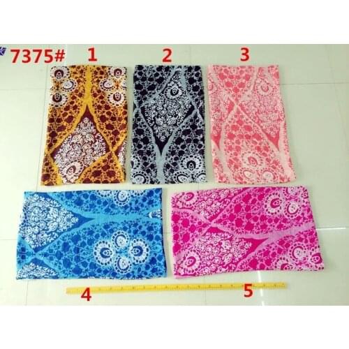 145cm width printed soft chiffon fabric flowers for scarf and headband LS-J7375