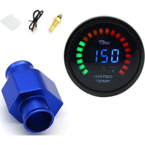 2'' 52MM Car Water Temperature Gauge 20-120℃ With Water Temp Joint Pipe Sensor Adapter 1/8NPT