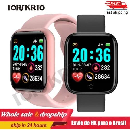 2020 Y68 Smart Watch Blood Pressure Monitor Women Men Kids Smart Clock D20 Waterproof Sport Smartwatch Watch for Android IOS