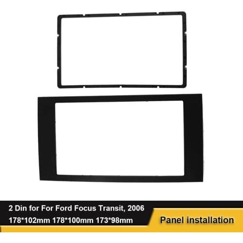 2Din Fascia For Ford Focus Transit 2006 DVD Stereo Frame Panel Dash Mount Install Trim Kit Refit Frame