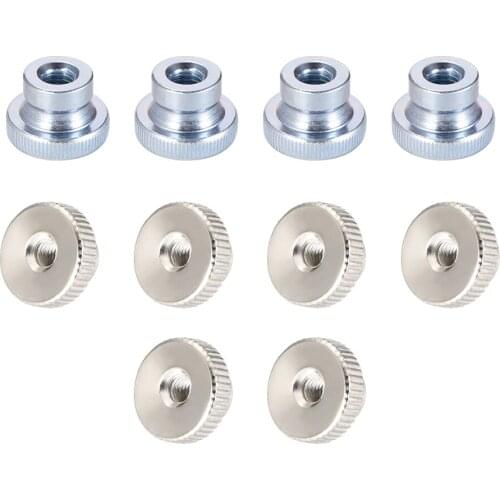 Uxcell 3-30pcs Knurled Thumb Nuts M3 M4 M5 M6 M8 M10 Round Knobs with Collar Zinc Plating Thumb Wheel Lock Nuts