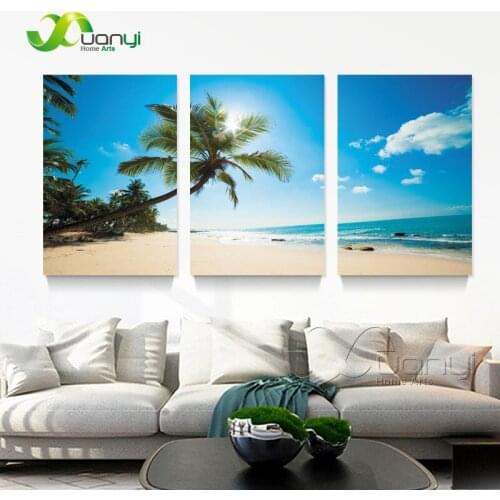 3 Pcs Wall Picture Tropical Seascape Paintings Poster And Prints On Canvas Home Decor For Living Room Tropical Seascape Unframed