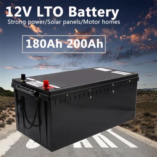 LTO battery pack 12V 180Ah 200Ah Lithium titanate battery 2.4v cells for solar energy caravan camper +20A charger