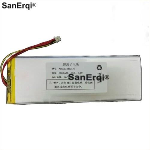 Battery For TiensPAD2014 battery 3776185 battery 5 wire flat plug 6000mAh Battery
