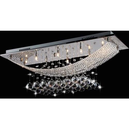 Free Shipping 2017 Luxury 110-240V G4 Light Crystal Abajur for Ceiling lustres de teto para sala Indoor lighting L75*W25*H25CM