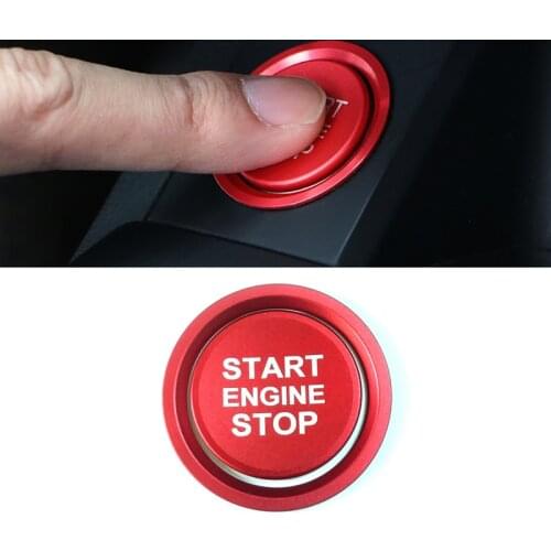 Car Styling Engine Ignition Start Stop Ring Case For Audi A4L/A5/A6L/A7/A8/Q3/Q5/Q7 Button Decoration Switch Accessories Covers