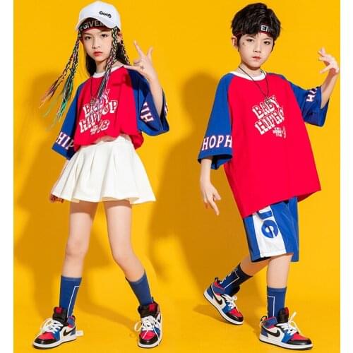 Childrens Sets Boys Girls Sports T-shirt Shorts Skirts Streetwear Hip Hop Tracksuit Tops Tees Shorts Kids Cheerleading Clothing