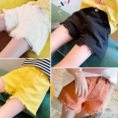 4 5 6 7 8 9 10 12 years old childrens clothing girls summer wear holes denim denim childrens shorts girls school shorts new